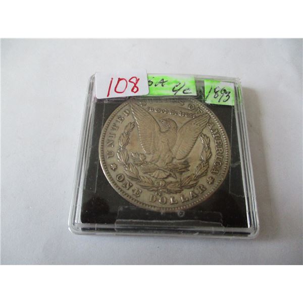 1893 CARSON CITY USA SILVER DOLLAR (NOT TESTED - AS IS - SILVER CONTENT NOT VERIFIED)