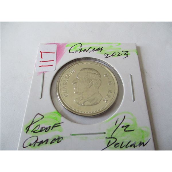 2023 PROOF KING CHARLES III CANADA HALF DOLLAR