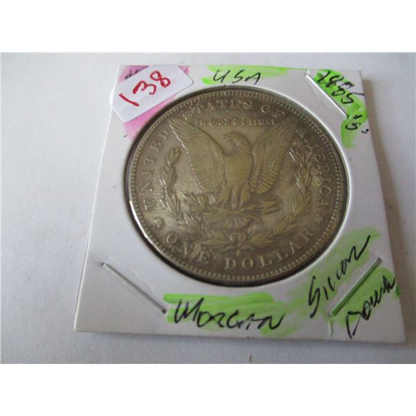 1885S USA MORGAN SILVER DOLLAR