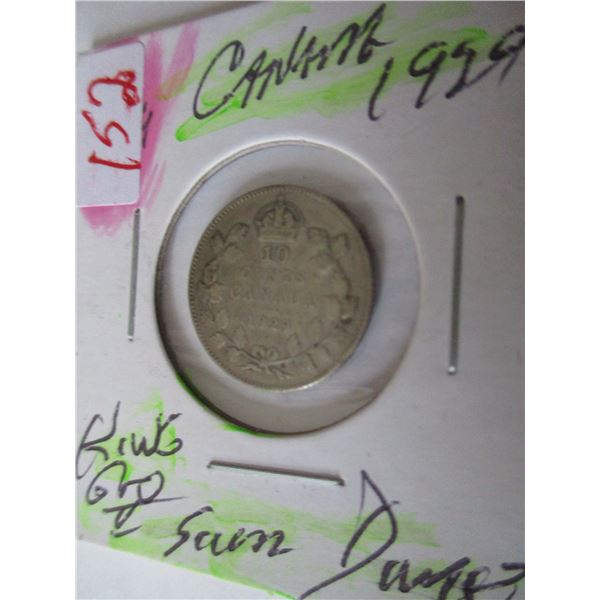 1919 CANADA SILVER DIME