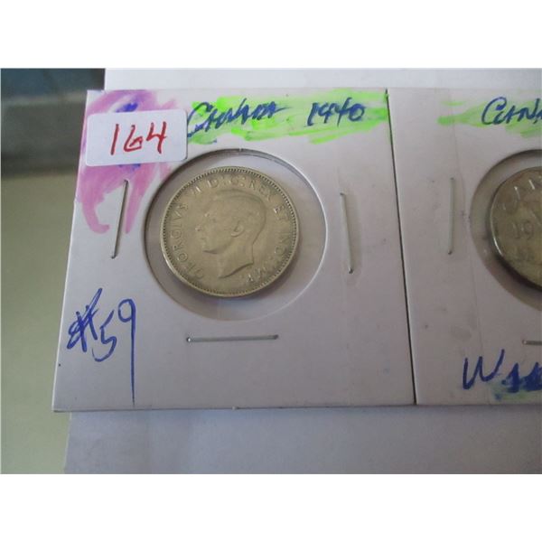 1940, 1944, 1945 CANADA NICKELS