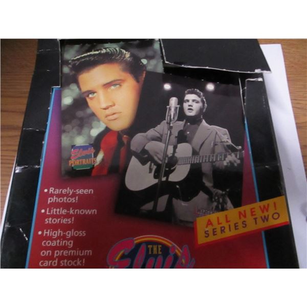 COLLECTABLE:  BOX C/W ELVIS CARDS