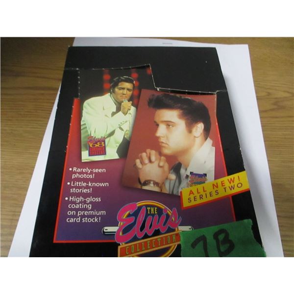 COLLECTABLE:  BOX C/W ELVIS CARDS