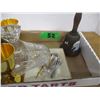 Image 1 : FLAT C/W BELLS, BRASS GOBLETS, CANDLE HOLDER, ETC