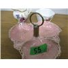 Image 1 : COLLECTABLE:  PINK THREE COMPARTMENT DISH, SET OF SHELLY ENGLISH CREAM 