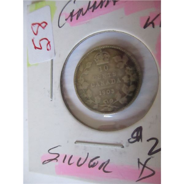 1903H KING EDWARD VII CANADA SILVER DIME