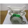 Image 1 : COLLECTABLE:  WOODS & SONS ENGLAND GRAVY BOAT & TRAY, TEA CUP
