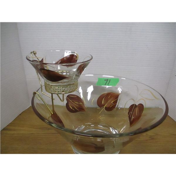 VINTAGE:  CHIP & DIP BOWL SET