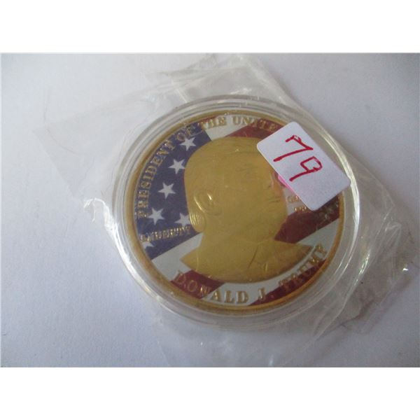 PROOF CASED DONALD TRUMP PRESIDENTIAL COIN