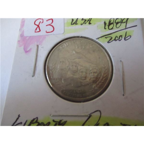 1883 - 2009 LIBERTY USA QUARTER
