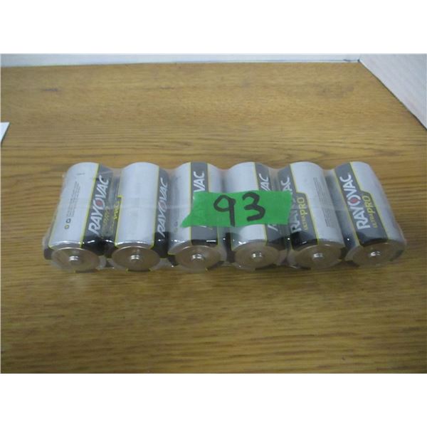 ESTATE:  6 - RAYOVAC D-CELL BATTERIES