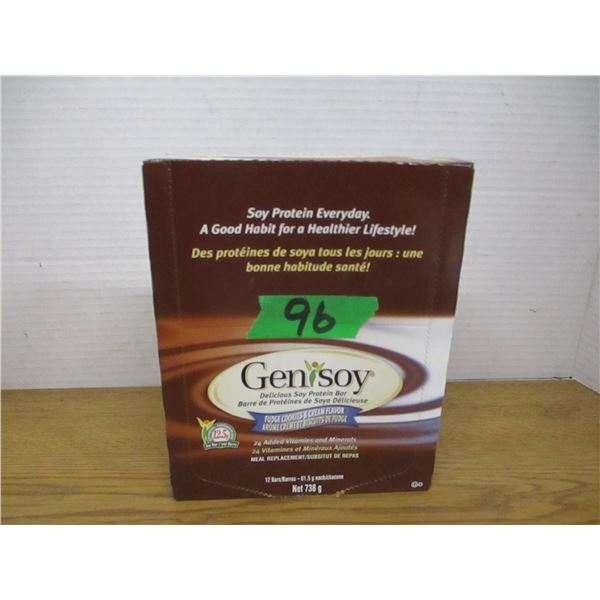 GENSOY FUDGE COOKIE & CREAM FLAVOR BARS (12) - BOX