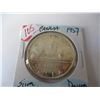 Image 2 : 1957 (ONE WATER LINE) CANADA SILVER DOLLAR