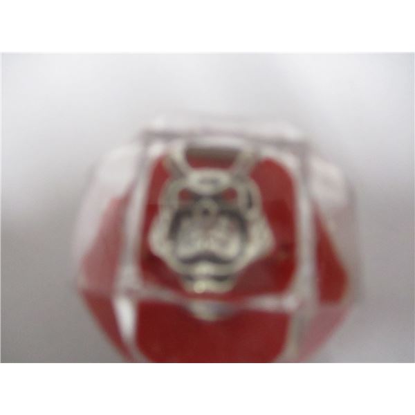 SILVERTONE SKULL RING