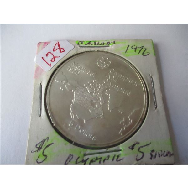 1976 OLYMPIC SILVER FIVE DOLLAR COIN