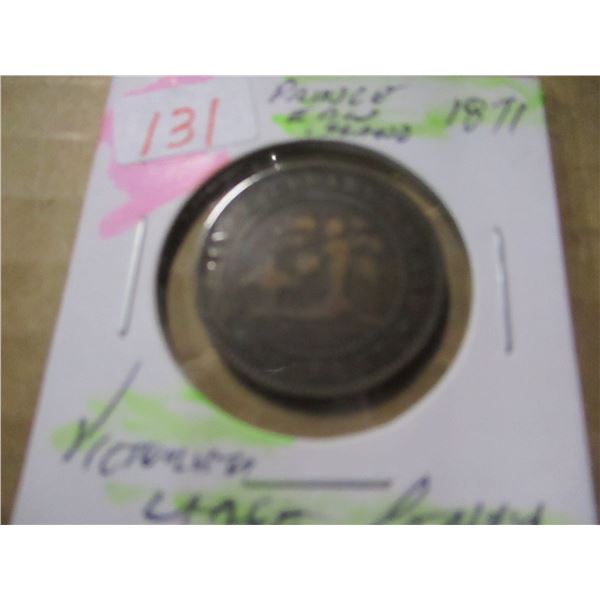 1871 PRINCE EDWARD ISLAND VICTORIAN LARGE PENNY