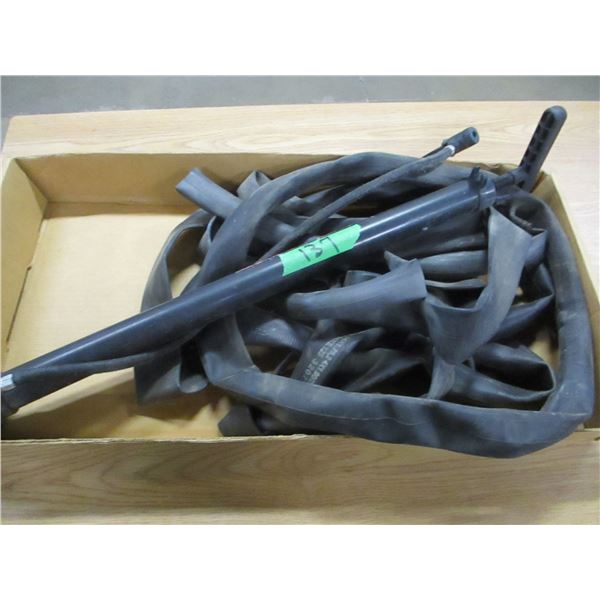 BOX C/W BIKE TUBES, AIR PUMP