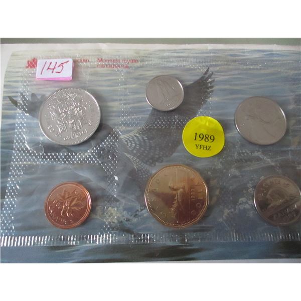 1989 PROOF CANADA MINT SEALED COIN SET