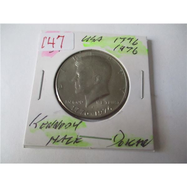 1776 - 1976 USA LEGAL TENDER KENNEDY HALF DOLLAR