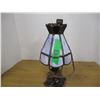 Image 1 : CAST BASE LAMP C/W TIFFANY STYLE SHADE