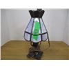 Image 2 : CAST BASE LAMP C/W TIFFANY STYLE SHADE