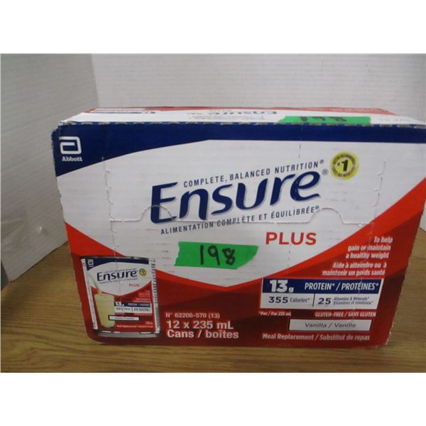 ENSURE PLUS VANILLA DRINK (12 X 235 ML CAN)