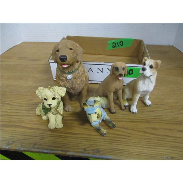 BOX C/W 5 DOG ORNAMENT