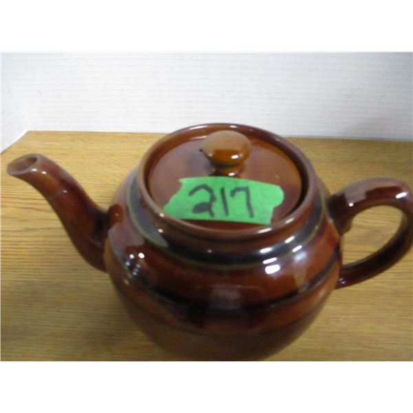MADE IN ENGLAND BROWN TEAPOT
