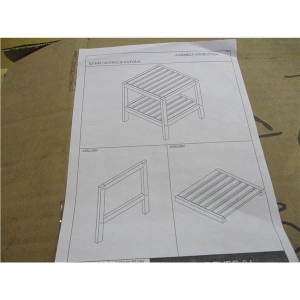 FREIGHT DAMAGE (AS IS):  WOODEN NIGHT STAND