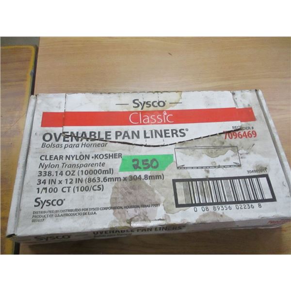 FREIGHT DAMAGE (AS IS):  BOX C/W OVEN PAN LINERS (34" X 12")
