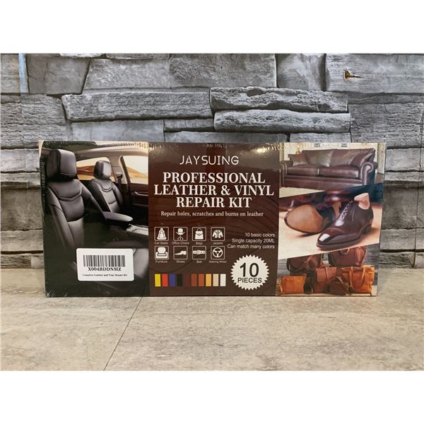 Jaysuing Professional Leather & Vinyl Repair Kit 10 Basic Colours
