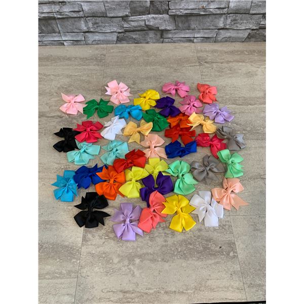 40 Pcs Colorful Boutique Ribbon Bow Hair Clips