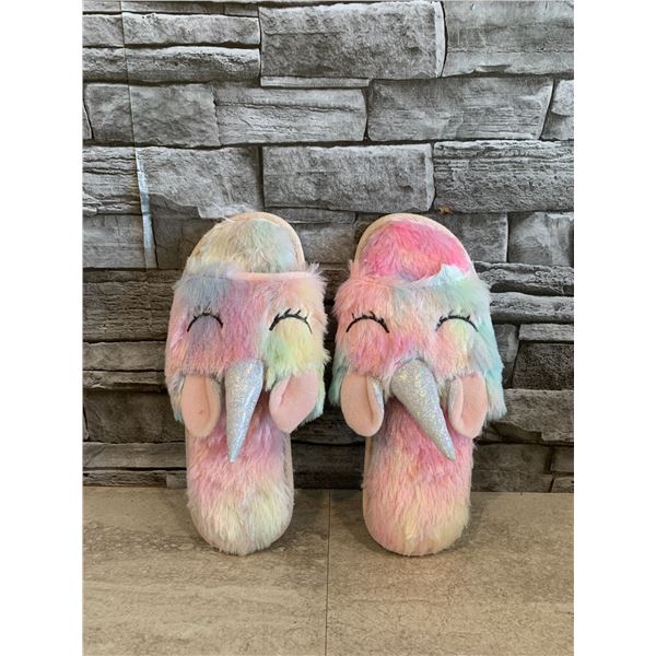 Rainbow Unicorn Slippers - Size Small