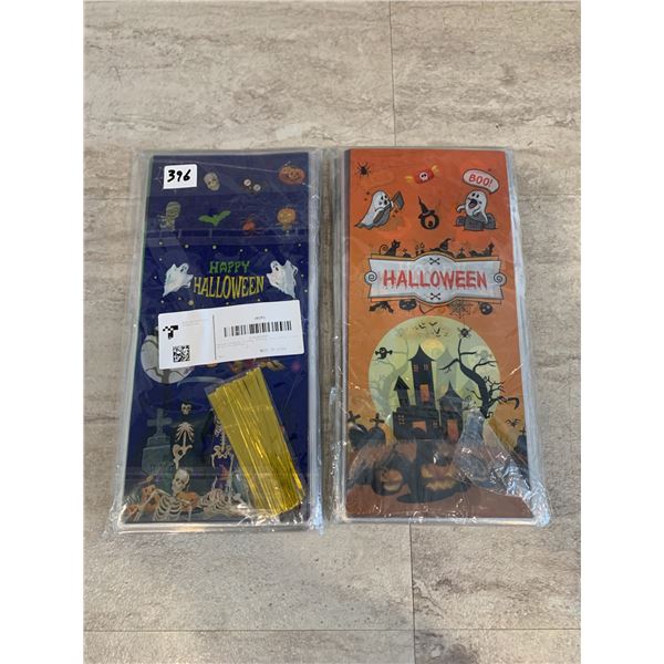 Lot of 2 Packs of 150 Halloween Candy Treat Bags With Zip Ties