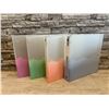 Image 1 : 1 Carton of 4 Flexible Round Ring Binder - 1.5 inch Assorted Colors