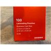 Image 2 : Lot of 2 Packs - 200 Pcs - Universal Laminating Pouches Business Card Size