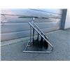 Image 2 : Chrome & Tempered Glass Round Coffee Table With Magazine Holders