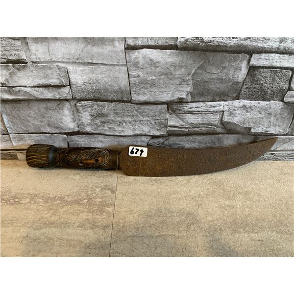 Vintage Taiwanese Atyal Style Tribal Hand Carved Knife