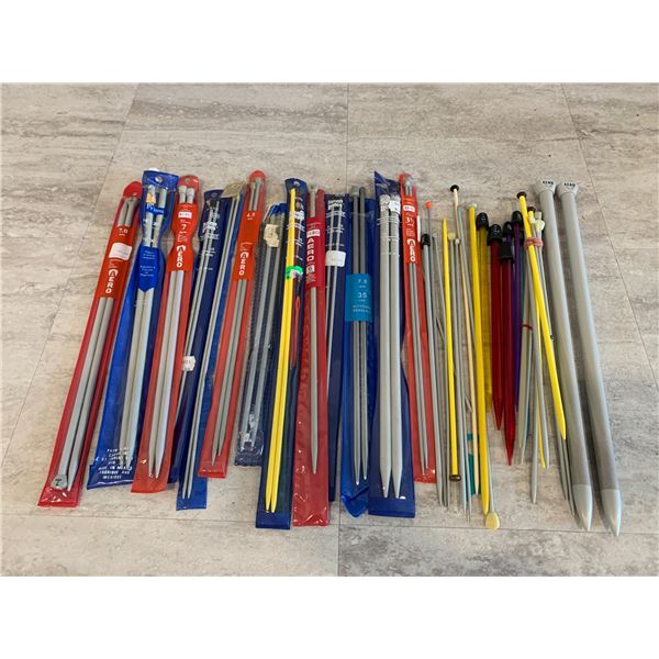 Large Lot of Knitting Needles