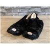 Image 1 : Black Cat Slippers Boot Style Size Med