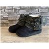 Image 1 : Family Fairy Womens Micro Suede Knit Slipper Boots Black Size Medium