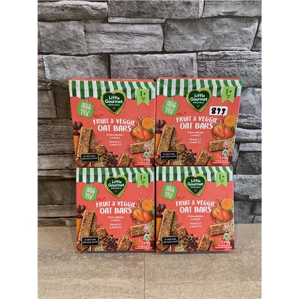 4 Packs of 5 x 18g Little Gourmet Organic Fruit & Veggie Oat Bars