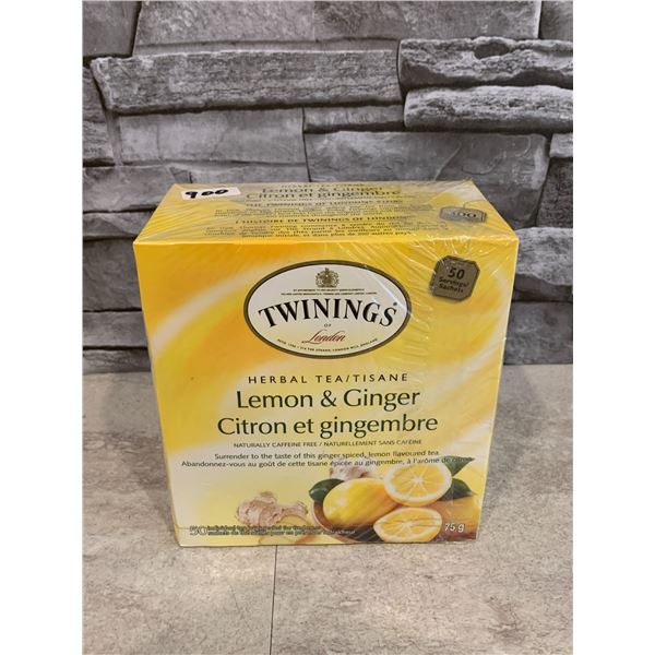 50 Bags TWINING'S Herbal Tea - Lemon & Ginger