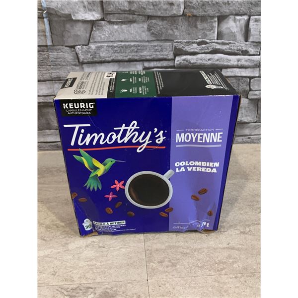 30 Pack - Timothy's Extra Dark Roast Rainforest Espresso Ground Coffee