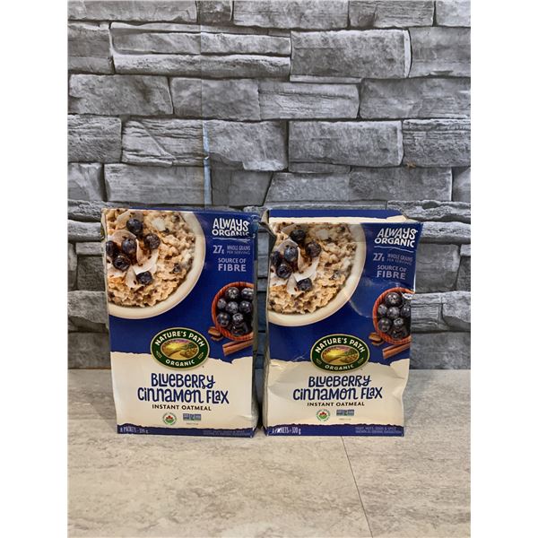 2 Boxes of 8 Packs - Natures Path Blueberry Cinnamon Flax