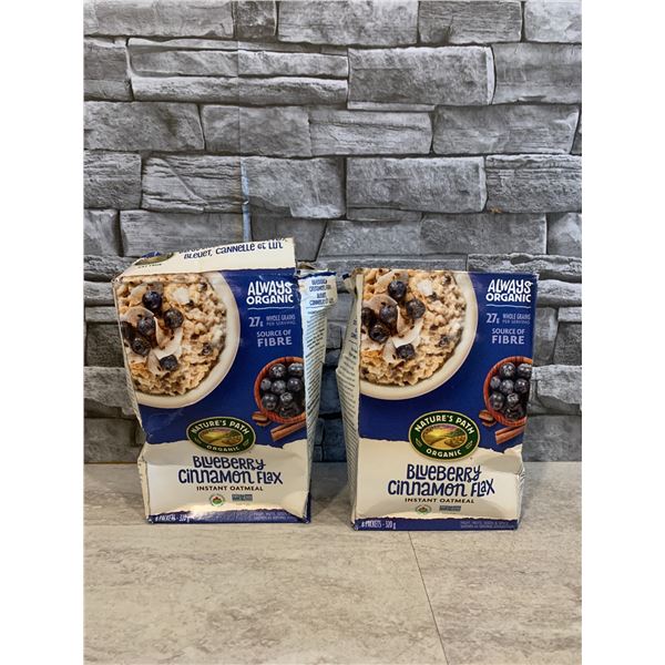 2 Boxes of 8 Packs - Natures Path Blueberry Cinnamon Flax
