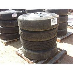 (1) LOT 4 22.5 TIRES & WHEELS