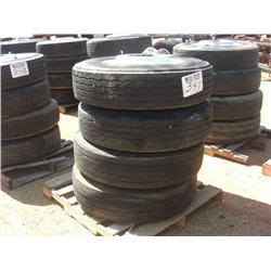 (1) LOT 4 22.5 TIRES & WHEELS