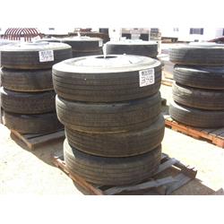 (1) LOT 4 22.5 TIRES & WHEELS