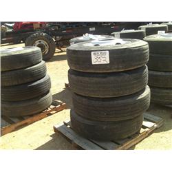 (1) LOT 4 22.5 TIRES & WHEELS